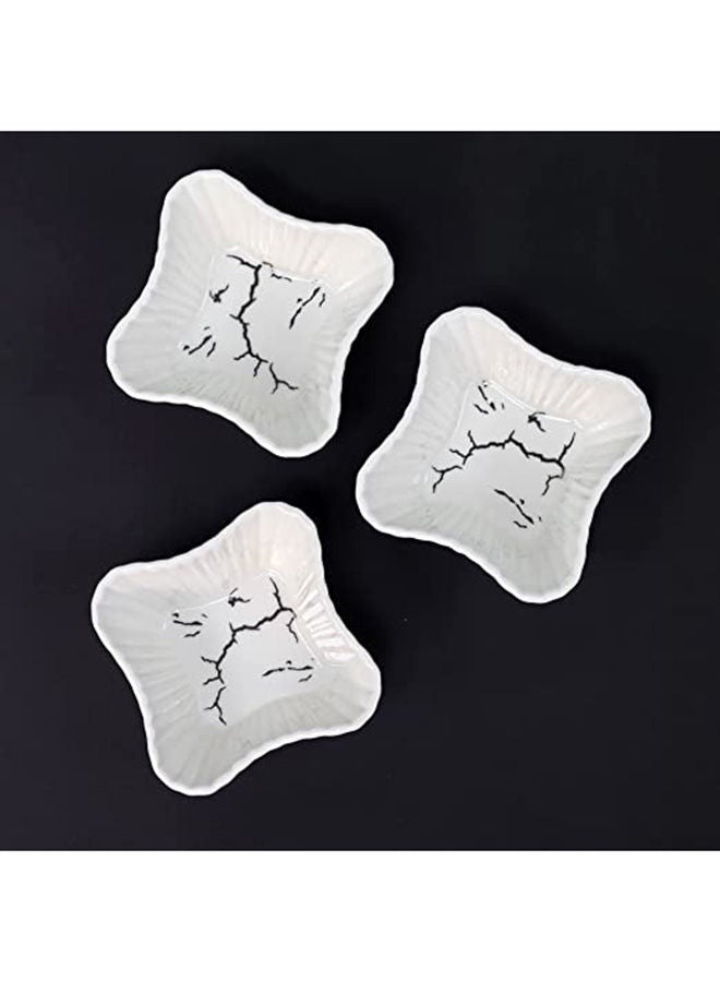 AKDC AKDC Ceramic Snack Dish Set of 3 Pieces Whiteware Crème Ramekins  - Image 4