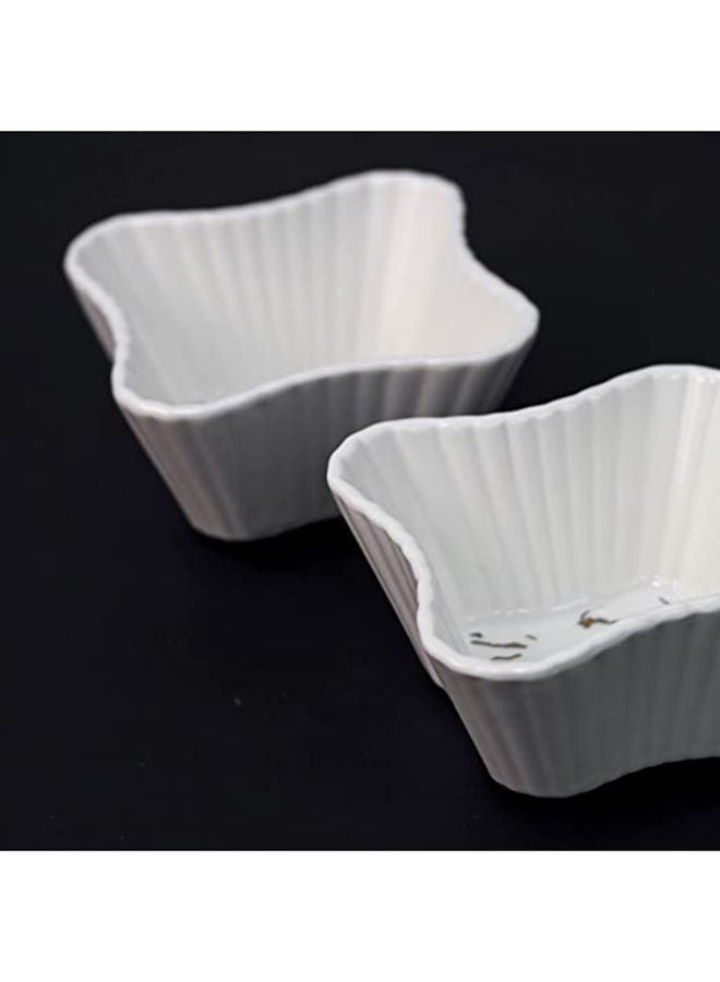 AKDC AKDC Ceramic Snack Dish Set of 3 Pieces Whiteware Crème Ramekins  - Image 3