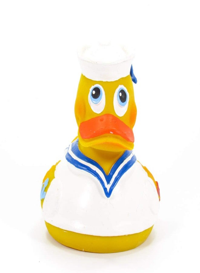 LANCO Sailor Mariner Rubber Duck Bath Toy | All Natural, Organic, Eco Friendly, Squeaker | Lanco Brand | Imported from Barcelona, Spain - Image 1
