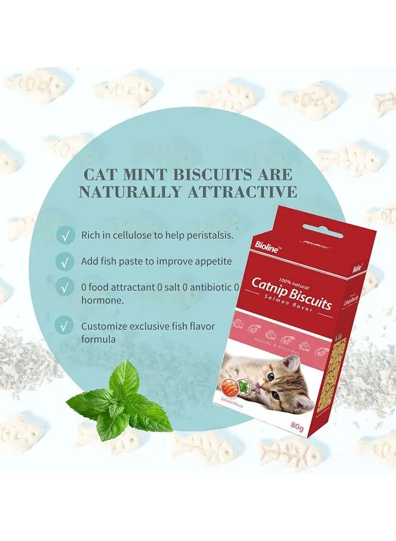 Bioline Catnip Biscuits 80g[Flavor - Cod Flavor] - Image 2