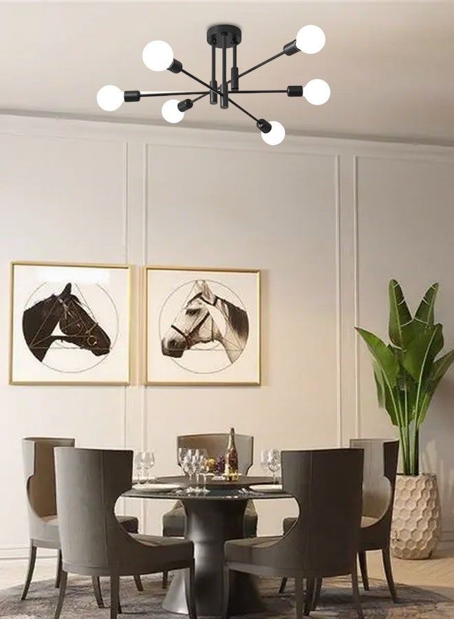 Modern minimalist living room ceiling lamp, dining room American iron art light, luxurious and elegant study, bedroom lamp, creative chandelier - Image 3