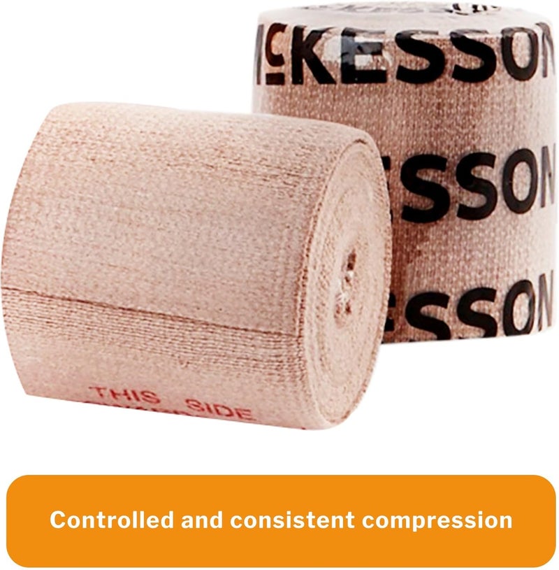 McKesson Elastic Bandage with Hook and Loop Closure LatexFree Compression Bandage 2 in x 5 yd 10 Count 5 Packs 50 Total - Image 3