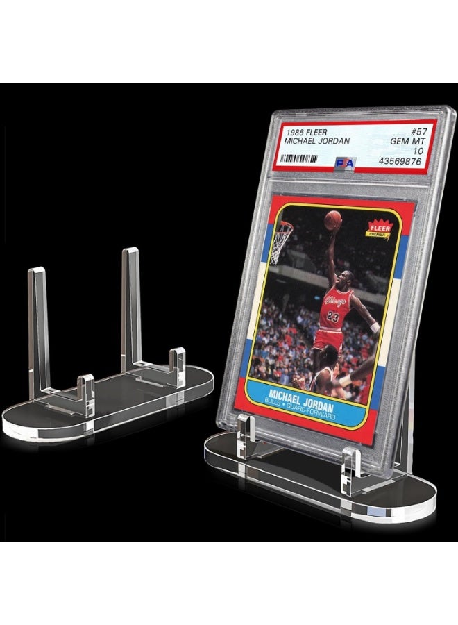Acrylic Trading Card Display Stand, 10 Pack Clear Card Stands, Card Stands for Sports Cards, Sports Card Holder, PSA Graded Card Display - Image 2