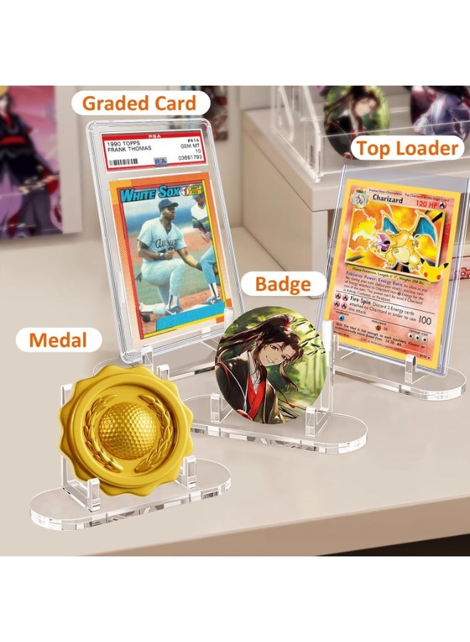 Acrylic Trading Card Display Stand, 10 Pack Clear Card Stands, Card Stands for Sports Cards, Sports Card Holder, PSA Graded Card Display - Image 4