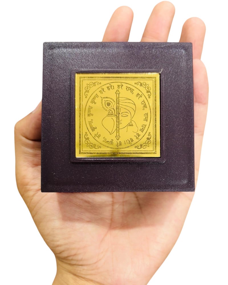 WARMINGO DE Krishan Ji Pocket Temple Charna Paduka Vrindavan Mandir | Gold Plated Box God Idol Bhagwan | Religious Gift for Mom & Dad | Diwali Gift Item | Thakur Ji (Krishan JI) - Image 5