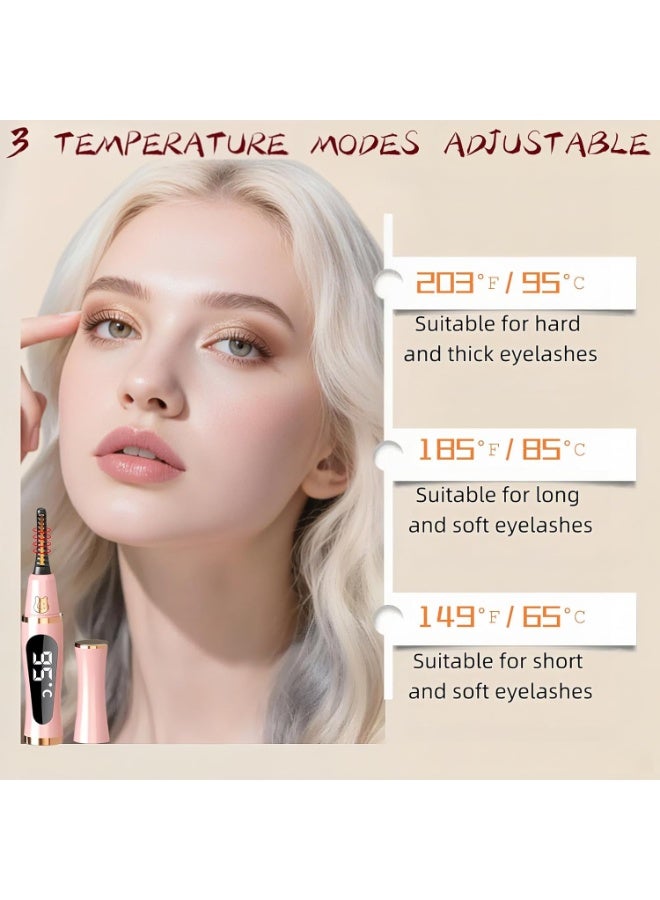 DMG TECH Electric Lash Curler with 3 Temperature Modes, LED Display, Anti-Burn Design, Long-Lasting Curl, Beauty Gift for Women - Image 4