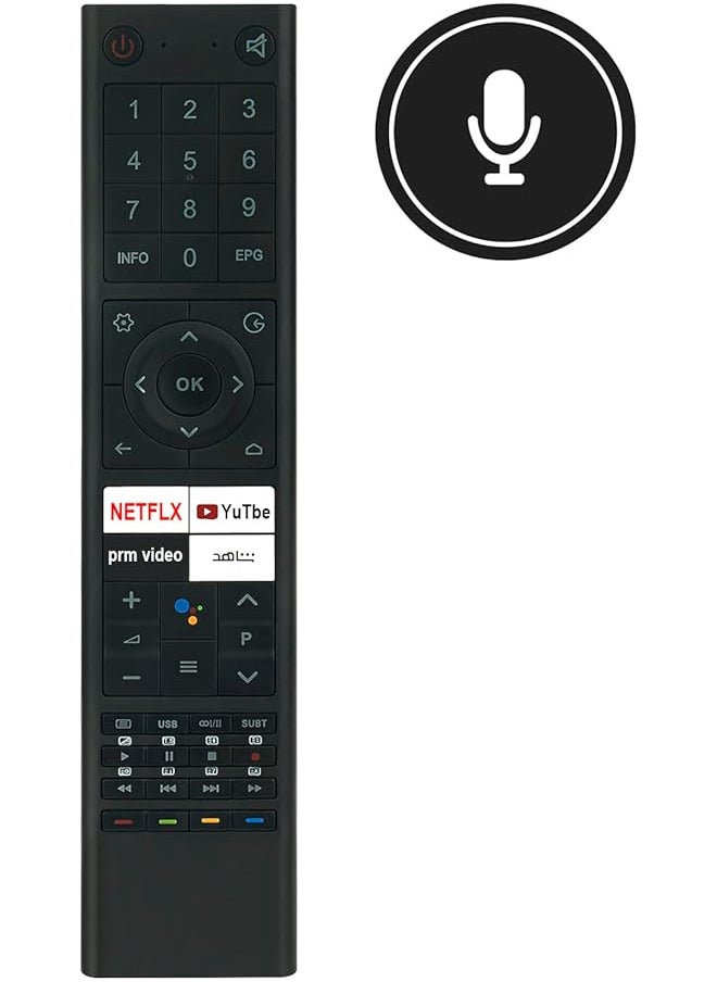 إيروريكس - جهاز التحكم عن بعد الصوتي البديل Anppach03Abbt مناسب لتلفزيون Chiq الذكي U43G7H U50G7H وتلفزيون Changhong U43G7H U40G7H L32K5 Pa Ch03 L32G7H L40G7H U50G7H - Image 1