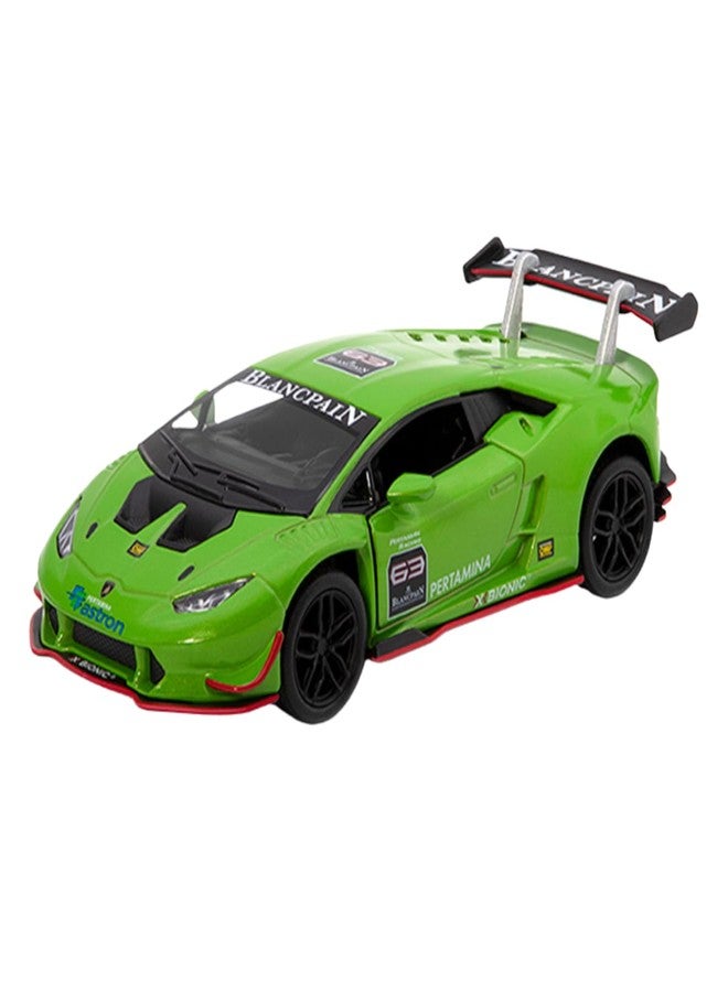 Mayatra's Kins Mart Pull Back Toy Cars for Kids | Friction Powered Push & Go Mini Die-Cast Style Vehicle | Toddler & Kids Play Toy Gift (Pack of 1) (Green-Huracan-Model-12)