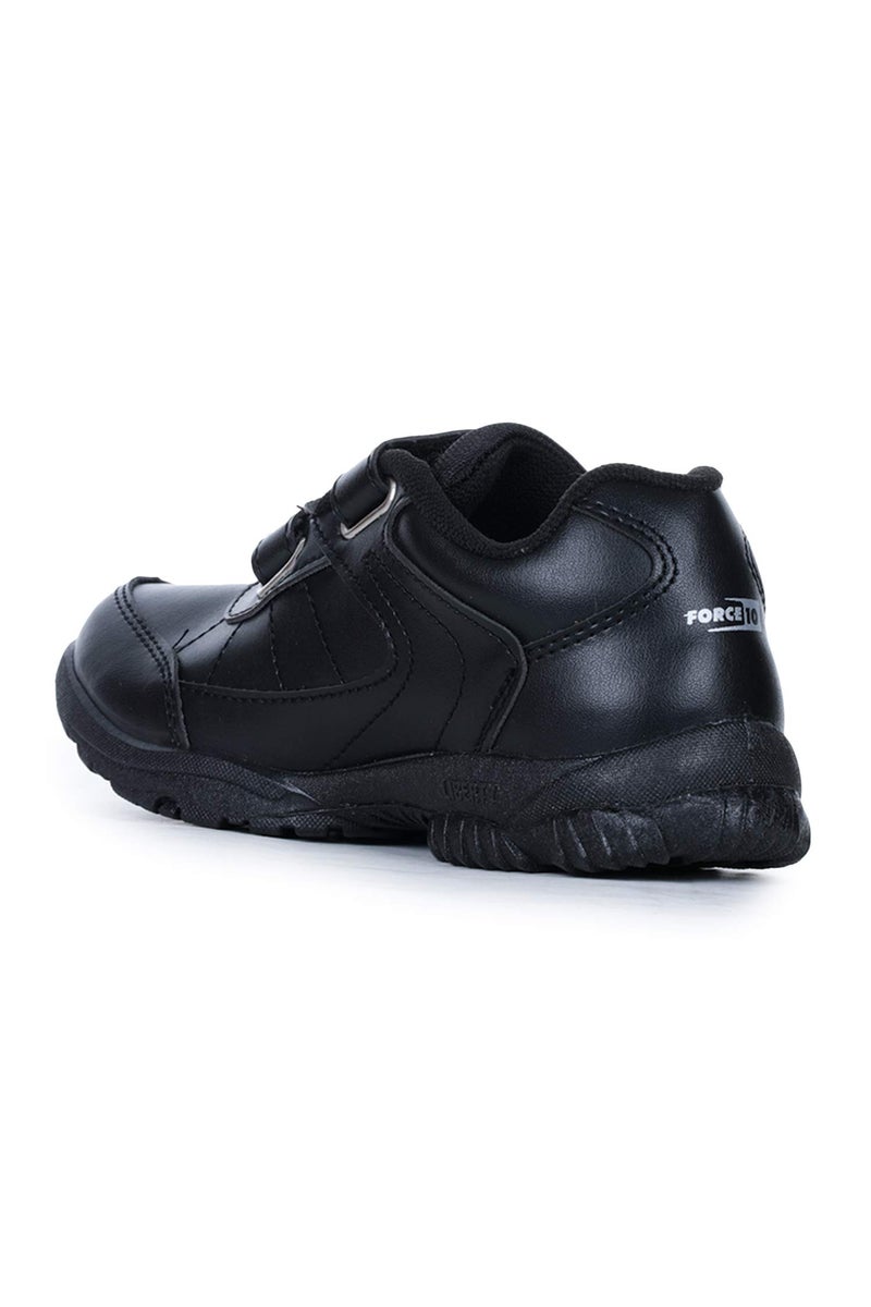 Liberty Force10 SCHZONE-DV Kids School Shoes with PU Upper | PVC Sole | Comfortable & Lightweight| Padded Foam Insole | Stylish & Modern | Quick-Wear Velcro Closure (5 UK - Black) - Image 4