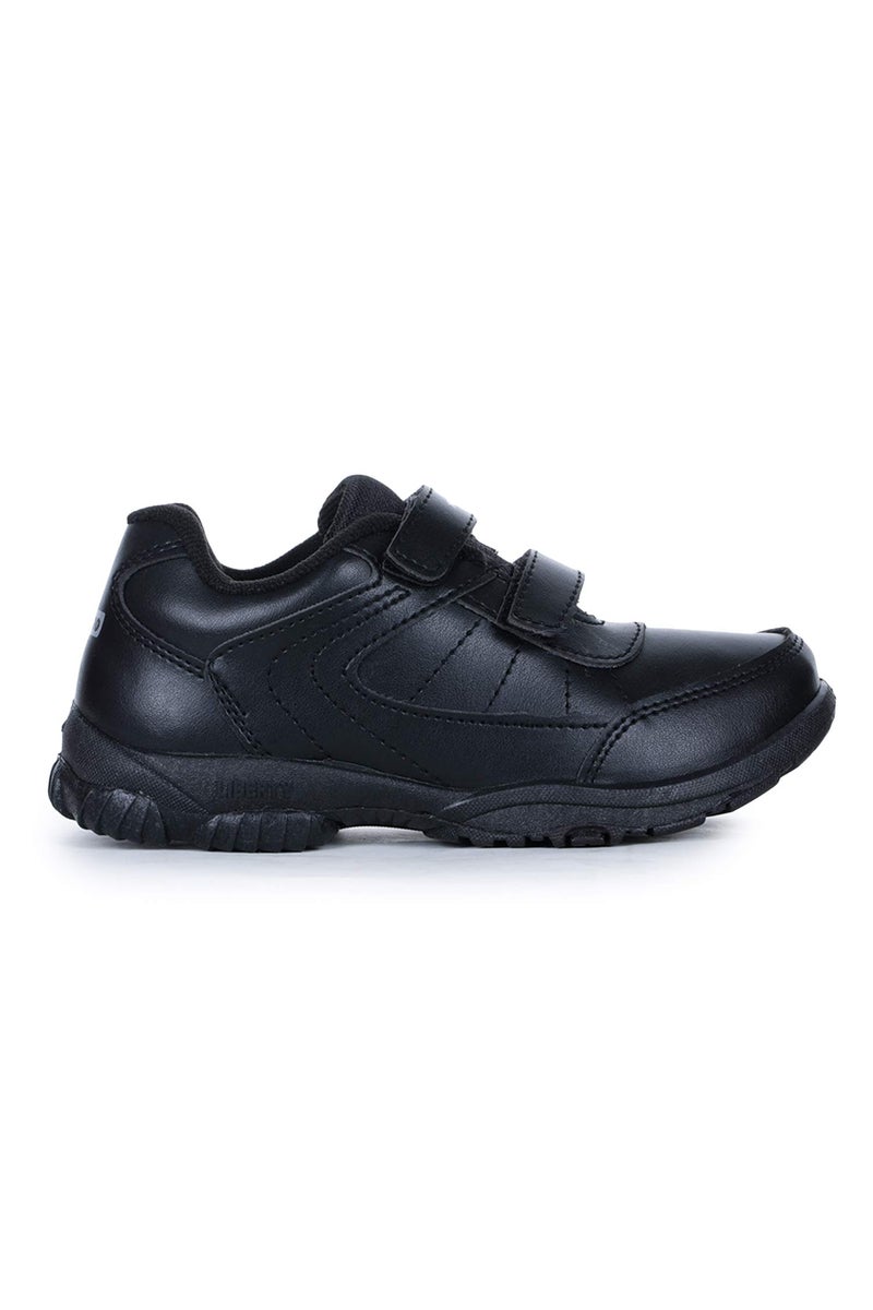 Liberty Force10 SCHZONE-DV Kids School Shoes with PU Upper | PVC Sole | Comfortable & Lightweight| Padded Foam Insole | Stylish & Modern | Quick-Wear Velcro Closure (5 UK - Black) - Image 3