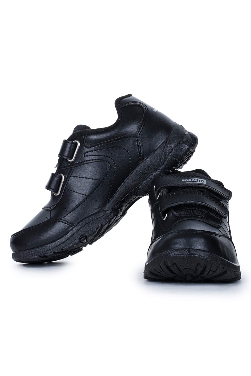 Liberty Force10 SCHZONE-DV Kids School Shoes with PU Upper | PVC Sole | Comfortable & Lightweight| Padded Foam Insole | Stylish & Modern | Quick-Wear Velcro Closure (5 UK - Black) - Image 5
