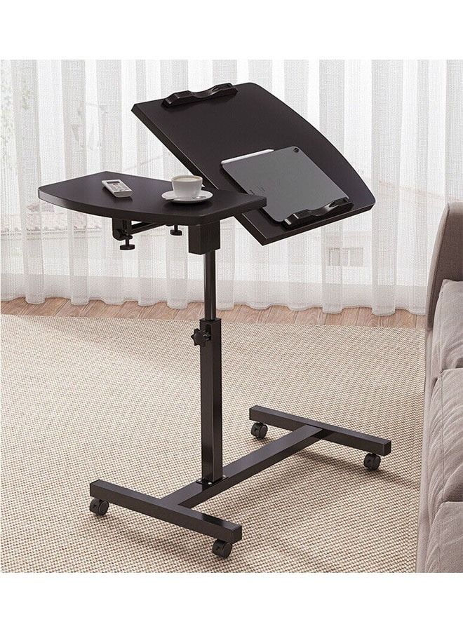 Home Office Computer Table Adjustable Height Laptop Desk with Wheels