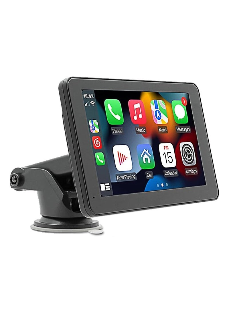 Generic 7" HD Car Portable Touch Screen with Exclusive Car Logo Booting – Wireless CarPlay, Android Auto, Mirror Link, Multimedia Player, Siri, Bluetooth, & Navigation (Universal Fit)  - Image 1