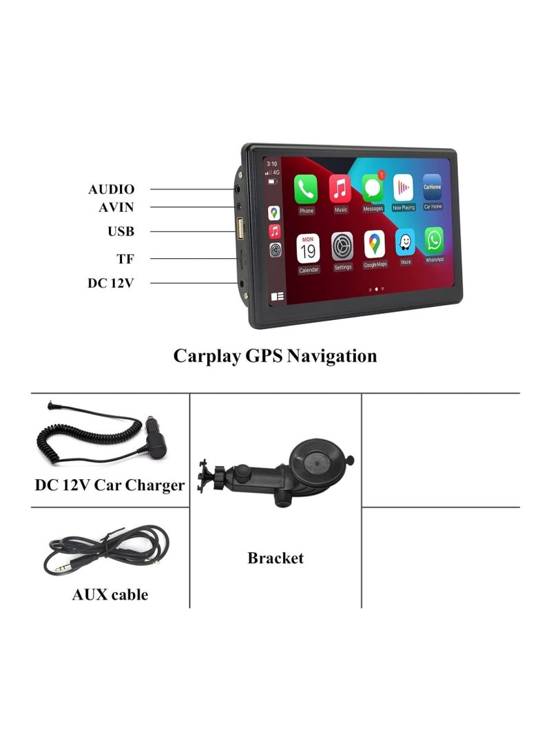 Generic 7" HD Car Portable Touch Screen with Exclusive Car Logo Booting – Wireless CarPlay, Android Auto, Mirror Link, Multimedia Player, Siri, Bluetooth, & Navigation (Universal Fit)  - Image 5