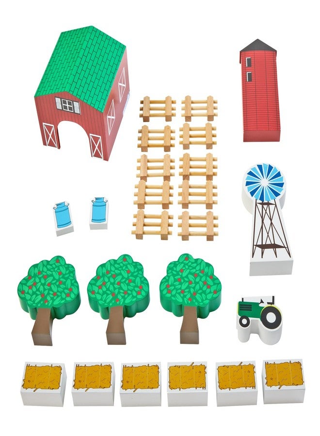 Excellerations Farm Block Play Set, 25 Pieces, Gift, Role-Play, Preschool Educational Toy, Ages 3 Years and Up (Item # Farmer) - Image 4