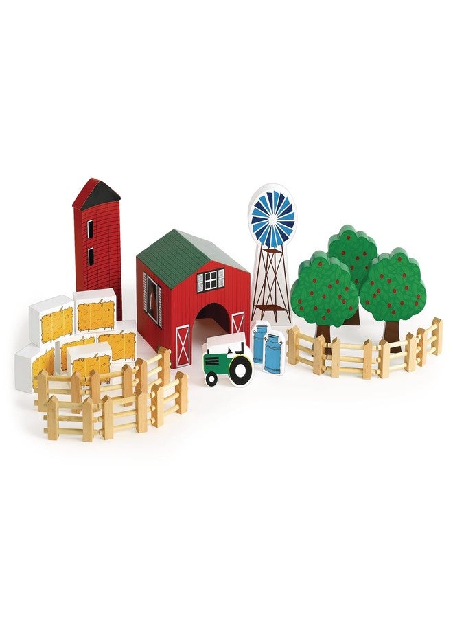 Excellerations Farm Block Play Set, 25 Pieces, Gift, Role-Play, Preschool Educational Toy, Ages 3 Years and Up (Item # Farmer) - Image 1
