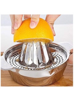 Manual Stainless Steel Citrus Juicer with Container – Lemon & Orange Squeezer with Strainer – Heavy Duty, Rust-Resistant, Robust Juicer for Fresh Juice at Home or Commercial Use - pzsku/ZC13DC188FFB267C60FD7Z/45/_/1740371304/f2dab870-d69c-4664-8f08-c10b603682b0