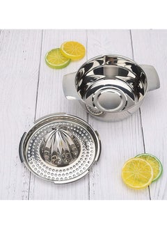 Manual Stainless Steel Citrus Juicer with Container – Lemon & Orange Squeezer with Strainer – Heavy Duty, Rust-Resistant, Robust Juicer for Fresh Juice at Home or Commercial Use - pzsku/ZC13DC188FFB267C60FD7Z/45/_/1740371345/70d792ca-87db-44bc-9c75-27234a972d3a