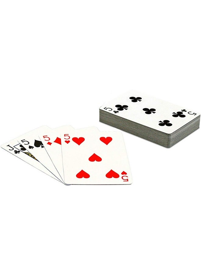 WE Games WE Games Cribbage Board Game Set, Travel Crib Board with Storage Slot and Drawstring Bag for Card Storage, Foldable 2 Track Cribbage Board with Cards, Metal Pegs and Dice, Mini Board Games  - Image 4
