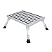 Camco Folding Aluminum Step Stool Adjustable Height for RV and Trailers Silver Lightweight Foldable and HeavyDuty Stepping Platform for Home and Camping - Image 2