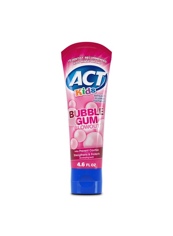 ACT Kids Anticavity Fluoride Toothpaste 4.6 oz. Bubble Gum Blowout - Image 1