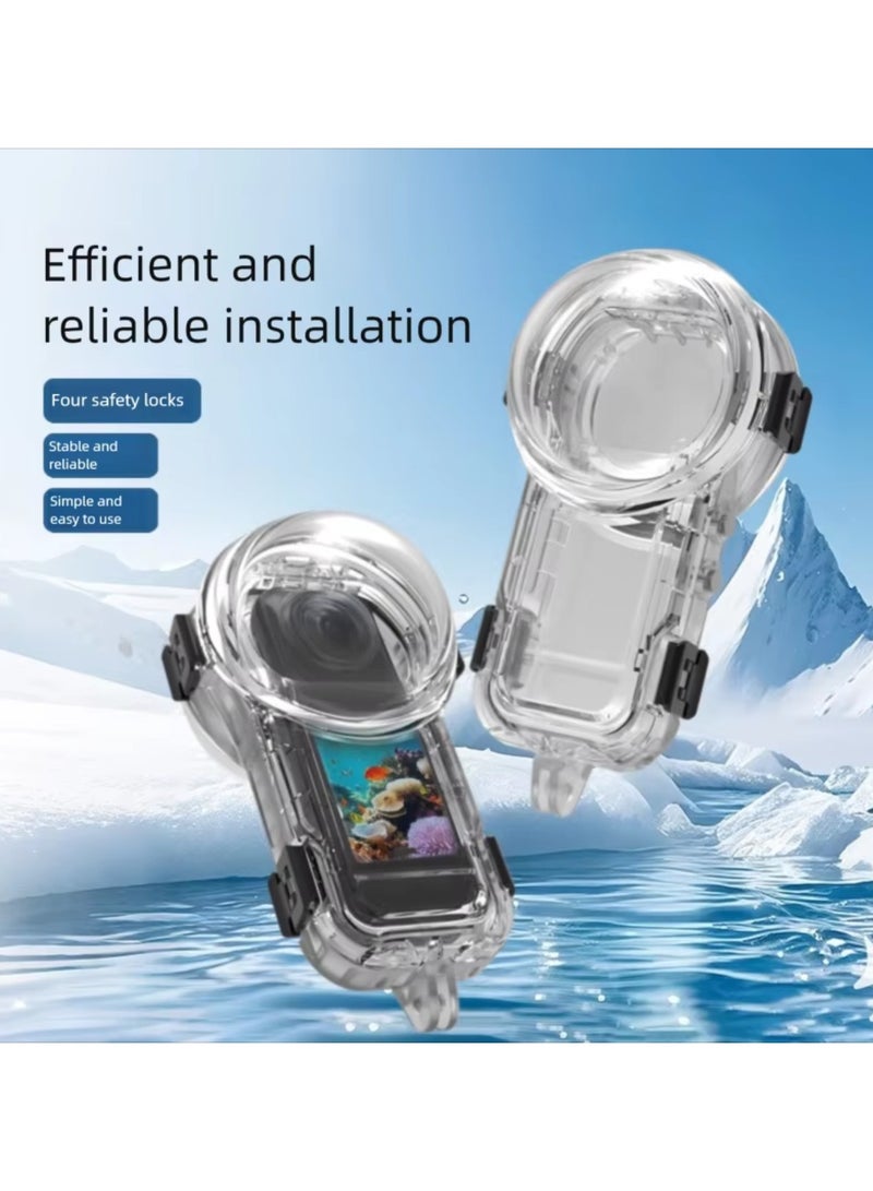 Invisible Dive Housing Case for Insta360 X5 Camera Accessories, Abrasion and Scratch Resistant, 360 degree Full Invisibility, Waterproof to a Depth of 60 Meters - Image 2