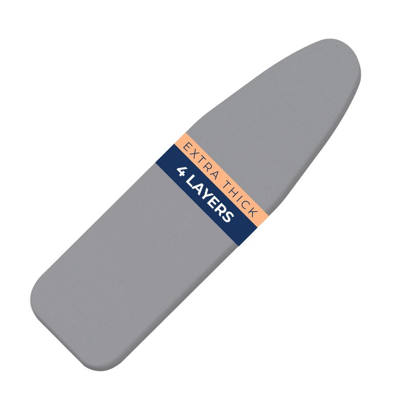 happhom Ironing Board Cover and Pad Extra Thick Heavy Duty Padded 4 Layers Silver Coated Ironing Board Cover Non Stick Scorch and Stain Resistant Standard Size 15x54 Inch with Elasticized Edges 