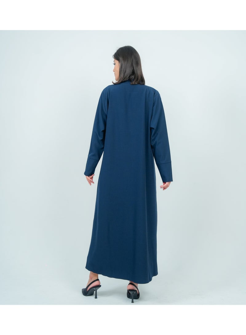 Rosette Abaya Embellishment Abaya with Embroidery Flowers design - Image 3