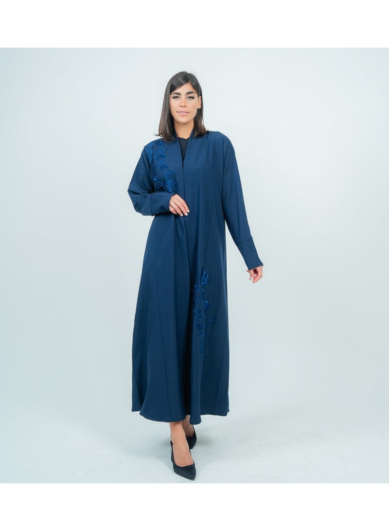 Rosette Abaya Embellishment Abaya with Embroidery Flowers design - Image 4