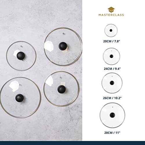 Master Class MasterClass KitchenCraft Glass Saucepan Lid Designed to fit most 24 cm Saucepans and Frying Pans, 24 cm (9.5 Inch) - Image 5