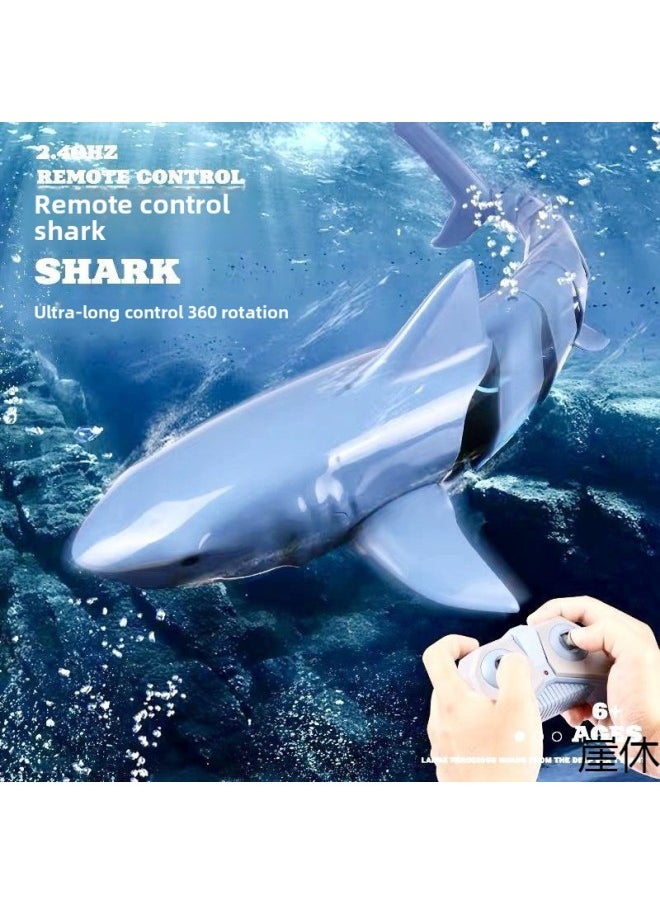 Remote Control Shark Children Electric Remote Control Shark Charging Simulation Model Summer Swimming Toys Water Toys-Color:Shining Gold - Fully Waterproof [light + Super Powerful]-Specifications:Outdoor Circulation - Three Batteries [lasts About 90 Minutes]  - Image 2