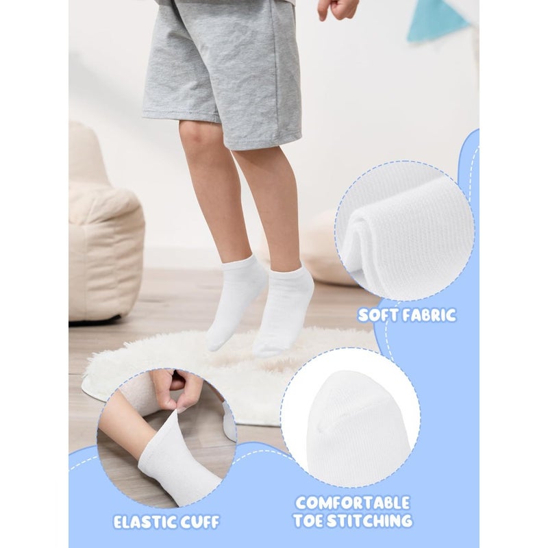 15 Pack'Half Cushion Low Cut Athletic Ankle Socks Boys Girls Ankle Socks - Image 5