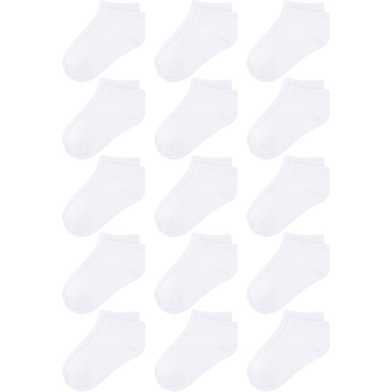 15 Pack'Half Cushion Low Cut Athletic Ankle Socks Boys Girls Ankle Socks - Image 1