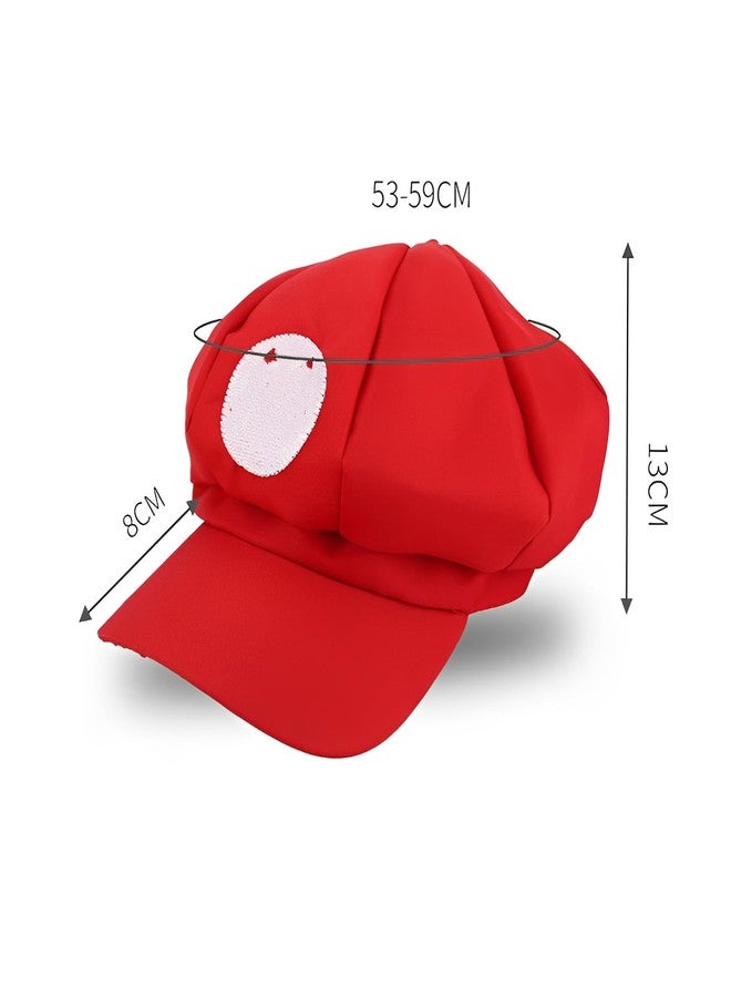 COSTOYFUN 2pack Costume Hats Anime Halloween Copslay Unisex Adult Cosplay Cap (Red and Green) - Image 2