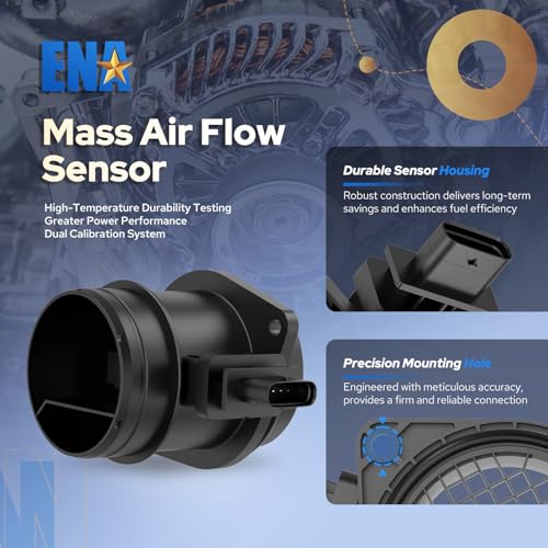 ENA Mass Air Flow Sensor Meter MAF Compatible with Mini Cooper 2007 2008 2009 2010 2011 Replacement for 13627542418 AF10415 2451398 MAS0344 7410165 MAF03440 - Image 3