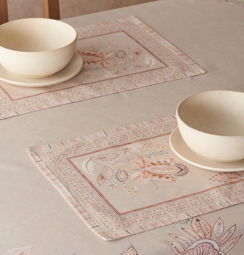 Maison d' Hermine Maison d Hermine Placemats 100 Combed Cotton Premium Set of 4 Dinner Placemat Decorative Washable Cloth Placemat Dining Buffet Parties  Camping  Society Florals 13x19 - Image 4