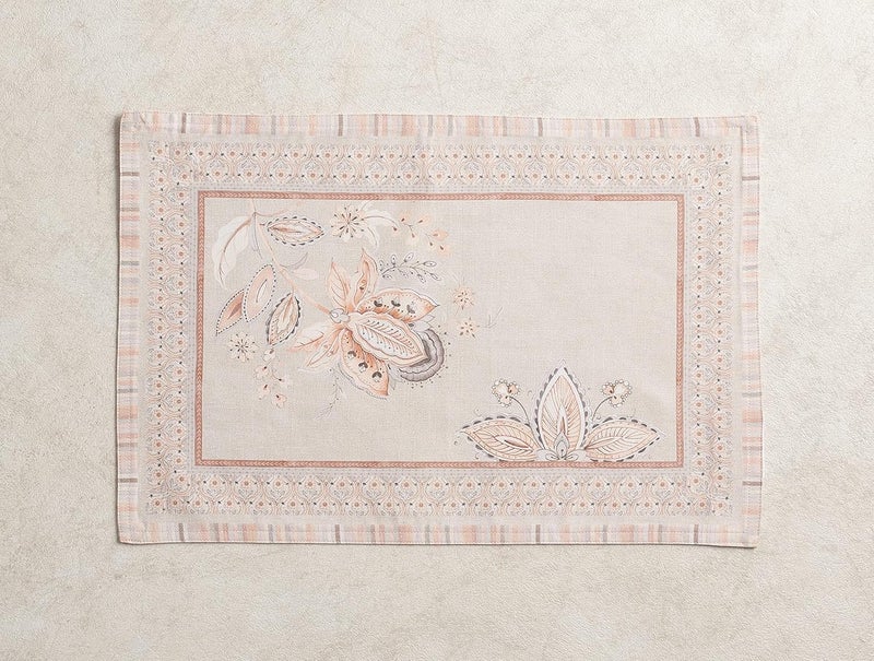 Maison d' Hermine Maison d Hermine Placemats 100 Combed Cotton Premium Set of 4 Dinner Placemat Decorative Washable Cloth Placemat Dining Buffet Parties  Camping  Society Florals 13x19 - Image 2