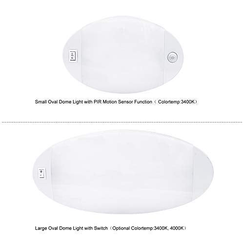 Facon 12V RV Interior Ceiling Light with Switch and Motion Sensor Function, LED RV Puck Light, 12Volts Interior Light for RV Motorhomes Camper Caravan Trailer Boat - Image 3