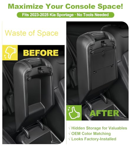 SDPVorn Console Hidden Storage Box for Kia Sportage 2023 2024 2025 Armrest Lid Center Console Organizer Secret Compartment Interior Accessories - Image 3