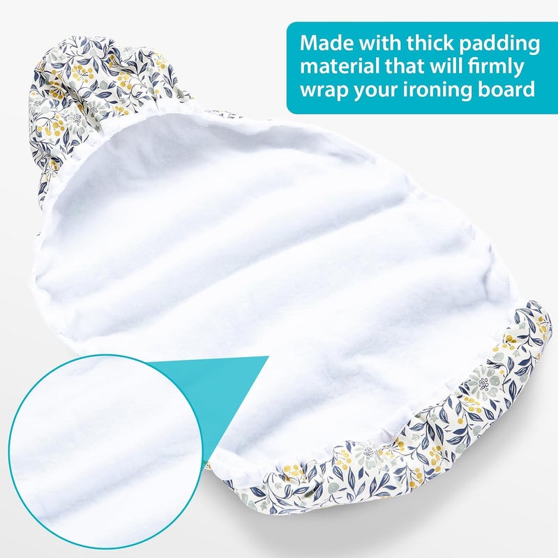 Seiritex Table Top Ironing Board Cover 12 x 32 inch, 3 Layers Small Iron Board Cover, Heat Reflective Thick Padding with Elasticized Edges (Flora) - Image 4