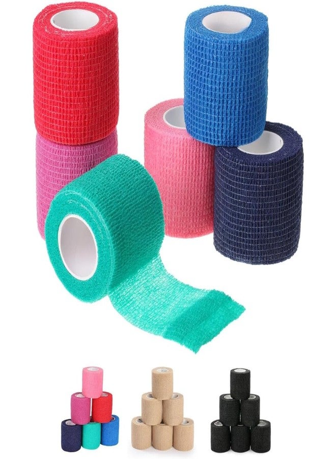 CareVego® Self Adhesive Bandage Wrap, 6 Pack, 5CM * 4.5M, Cohesive Bandages, Medical Wrap, Elastic Bandage, Self Sticking Tape - Image 1