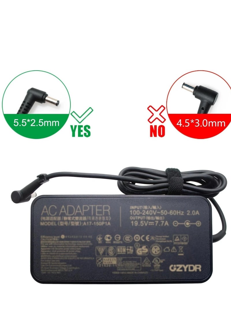 CS LAPTOP ADAPTER ASUS 19.5V 7.7A 150W 5.5*2.5mm BIG PIN - Image 3