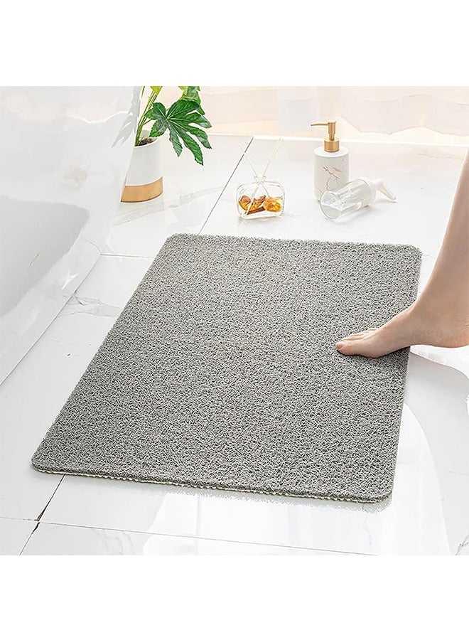 جارلو حمام ناعم الملمس، دش، حصيرة حوض استحمام، خالية من الفثالات، سجادات حوض استحمام مريحة غير قابلة للانزلاق مع تصريف، سجادات حمام ليفة PVC للمناطق الرطبة، تجفيف سريع (40 * 60 سم) - Image 2