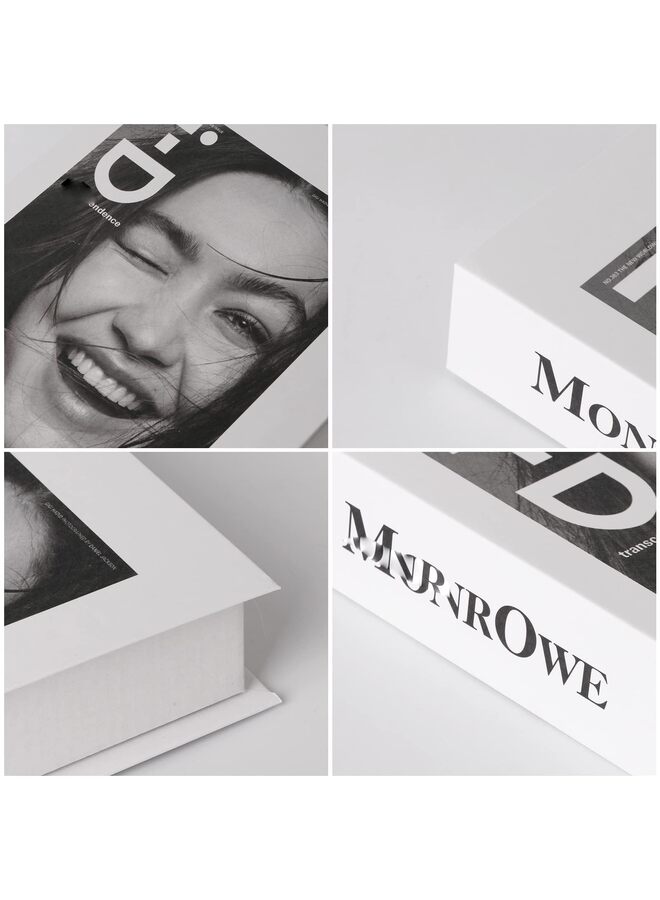 يُسلِّم 4 قطع من الكتب المزيفة للديكور، مجموعة كتب ديكورية عصرية للديكور المنزلي ذي الغلاف المقوى، عرض أكوام الكتب المزيفة لديكور غرفة المعيشة على الرف - Image 3