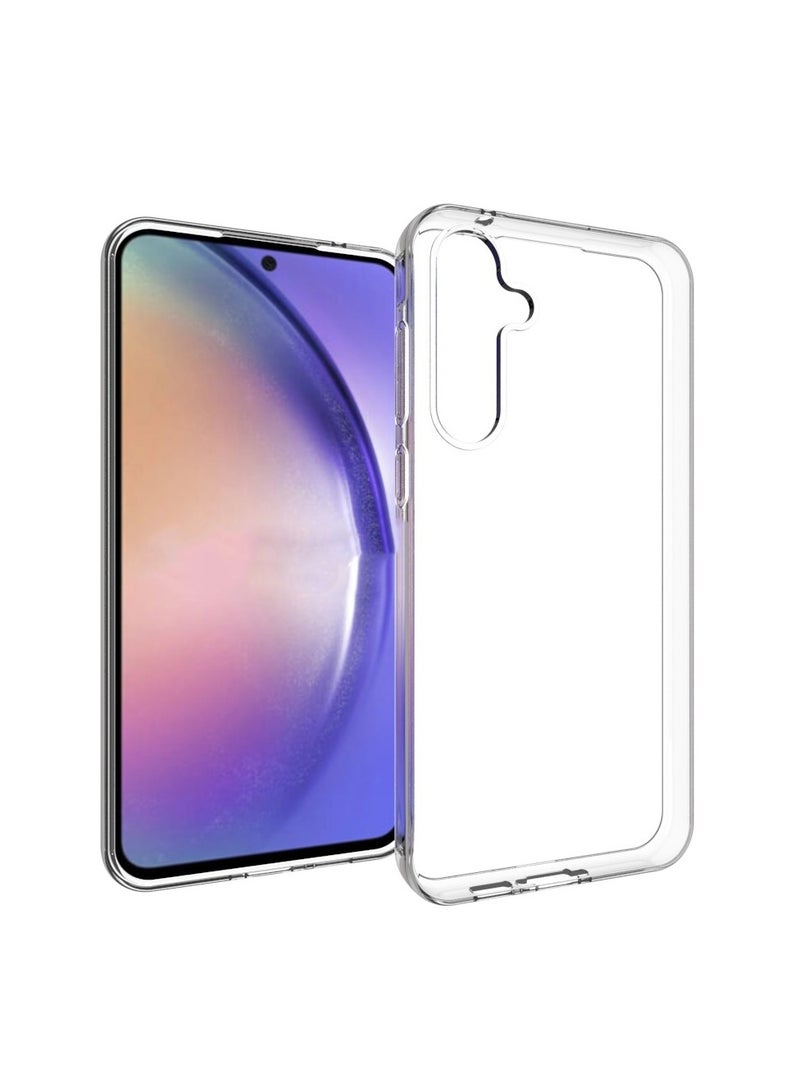 يوارب كينج غطاء خلفي شفاف رفيع ومرن من مادة TPU مضاد للصدمات لهاتف Samsung Galaxy A55 5G شفاف - Image 1