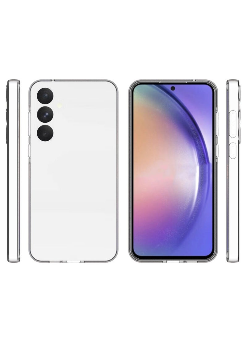 يوارب كينج غطاء خلفي شفاف رفيع ومرن من مادة TPU مضاد للصدمات لهاتف Samsung Galaxy A55 5G شفاف - Image 5