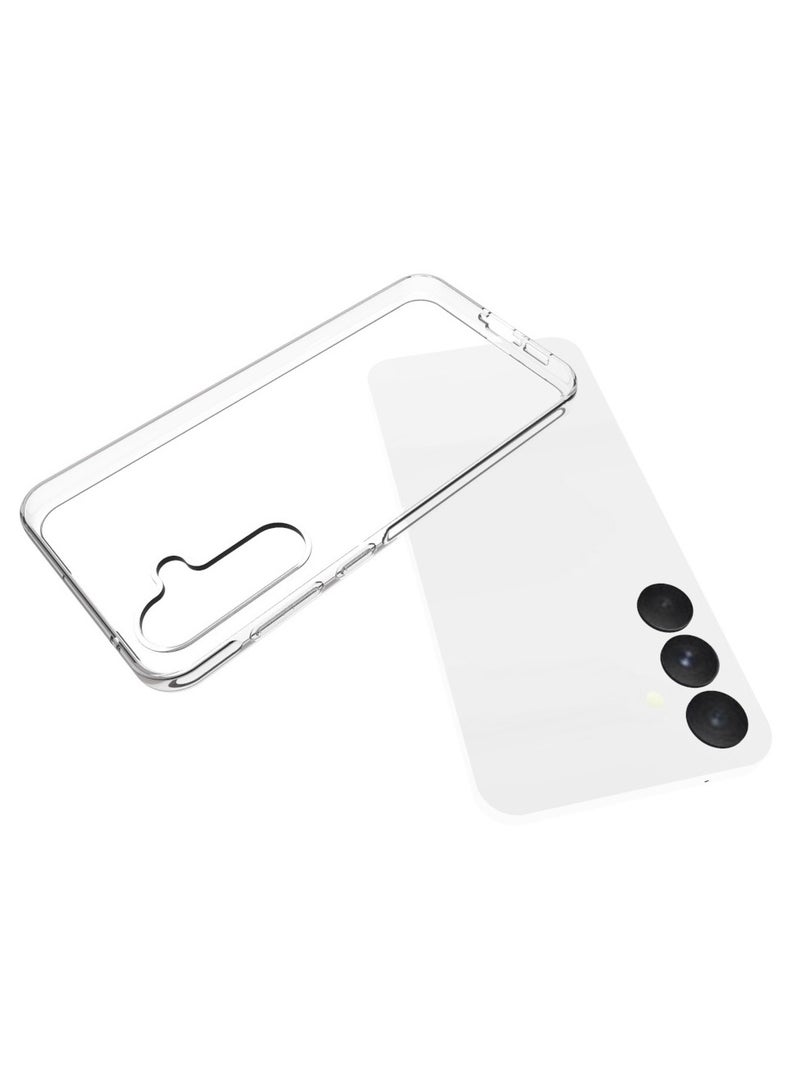 يوارب كينج غطاء خلفي شفاف رفيع ومرن من مادة TPU مضاد للصدمات لهاتف Samsung Galaxy A55 5G شفاف - Image 3