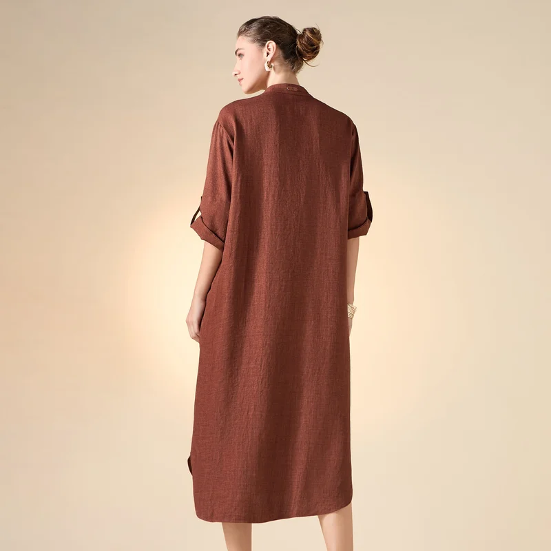 Iconic Iconic V-neck Midi Kaftan Dress