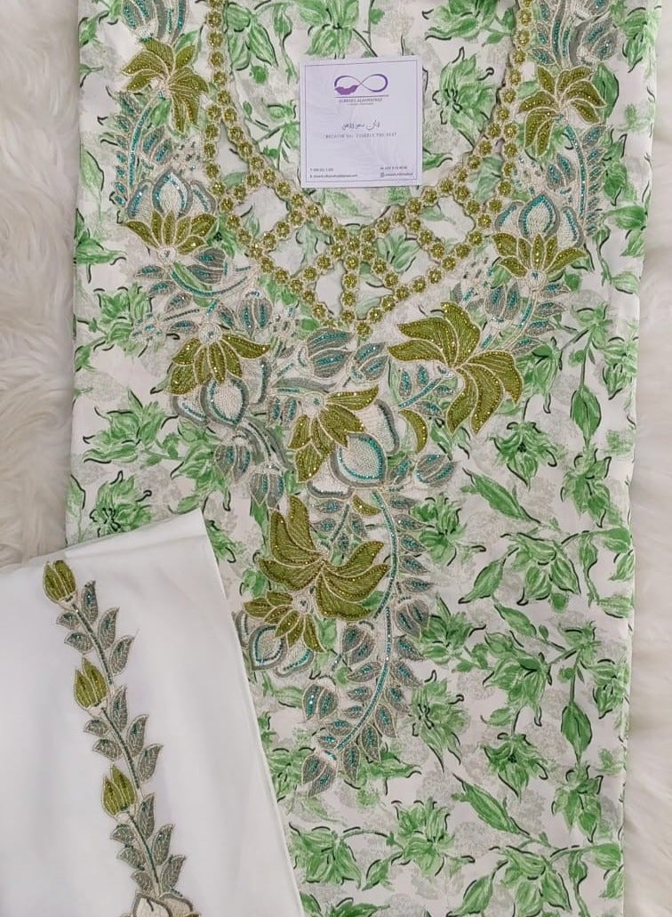 ALREESH ALBANAFSAJI Gulf Makhawir embroidery  Jalabiya embroidered without stitching - Image 2