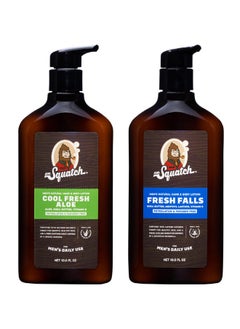 Dr. Squatch Men'S Natural Lotion Nongreasy Men'S Lotion24Hour Moisturization Hand And Body Lotionmade With Shea Butter Coconut Oil And Vitamin Ecool Fresh Aloe And Fresh Falls (2 Pk)  - Image 1